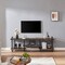 Large Modern Engineered Wood TV Stand with Metal Frame and 4 Storage Shelves for TVs Up to 75 Inch